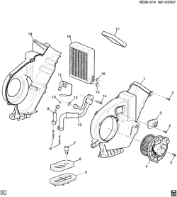 BODY MOUNTING-AIR CONDITIONING-AUDIO/ENTERTAINMENT Cadillac SRX 2004-2009 E AUXILIARY A/C EVAPORATOR & BLOWER ASM (C57)