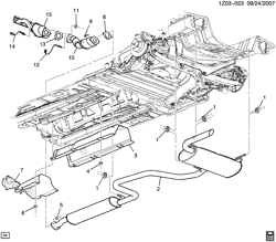 FUEL SYSTEM-EXHAUST-EMISSION SYSTEM Chevrolet Malibu (New Model) 2008-2008 ZF EXHAUST SYSTEM (LAT/2.4-5)