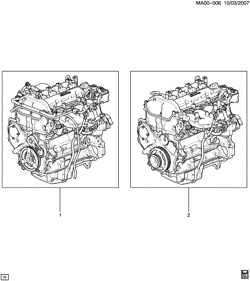 4-CYLINDER ENGINE Chevrolet HHR 2008-2010 AU ENGINE ASM & PARTIAL ENGINE (LNF/2.0X)