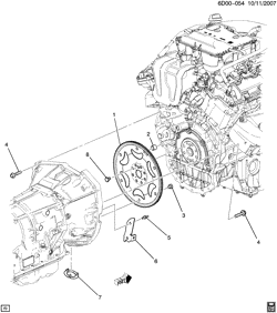 6-CYLINDER ENGINE Chevrolet Camaro Coupe 2010-2015 EE,EF ENGINE TO TRANSMISSION MOUNTING (AUTOMATIC MYB)