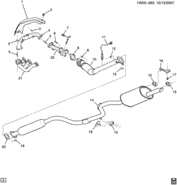 FUEL SYSTEM-EXHAUST-EMISSION SYSTEM Chevrolet Impala 2009-2009 W EXHAUST SYSTEM (LZE/3.5K,LZ4/3.5N, NT7,NU1)