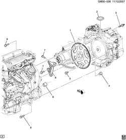4-ЦИЛИНДРОВЫЙ ДВИГАТЕЛЬ Chevrolet Malibu 2008-2010 ZF ENGINE TO TRANSMISSION MOUNTING (LAT/2.4-5)