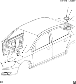 КРЕПЛЕНИЕ КУЗОВА-КОНДИЦИОНЕР-АУДИОСИСТЕМА Chevrolet Cobalt 2005-2010 A AUDIO SYSTEM/SPEAKERS(UQ4)