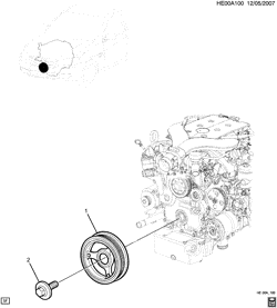 6-ЦИЛИНДРОВЫЙ ДВИГАТЕЛЬ Pontiac G8 2008-2009 E ENGINE ASM-3.6L V6 CRANKSHAFT BALANCER (LY7/3.6-7)