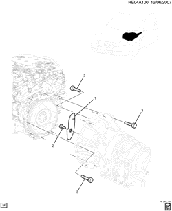 6-ЦИЛИНДРОВЫЙ ДВИГАТЕЛЬ Pontiac G8 2008-2009 E ENGINE TO TRANSMISSION MOUNTING (M82)