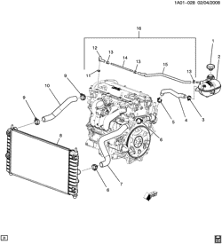 COOLING SYSTEM-GRILLE-OIL SYSTEM Pontiac G5 2009-2010 A HOSES & PIPES/RADIATOR (LAP/2.2H)