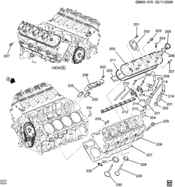MOTOR 8 CILINDROS Chevrolet Corvette 2009-2010 Y87 ENGINE ASM-6.2L V8 PART 2 CYLINDER HEAD & RELATED PARTS (LS9/6.2R)