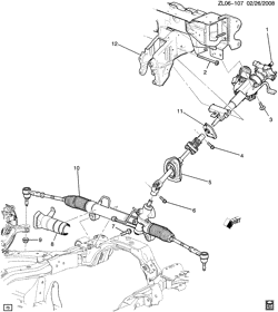 FRONT SUSPENSION-STEERING Chevrolet Captiva Sport (Canada and US) 2012-2015 L STEERING SYSTEM & RELATED PARTS