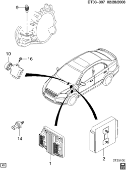 FUEL SYSTEM-EXHAUST-EMISSION SYSTEM Chevrolet Aveo 2009-2011 T EMISSION CONTROLS MODULES