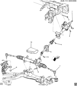 FRONT SUSPENSION-STEERING Chevrolet Captiva Sport 2008-2009 LF STEERING SYSTEM & RELATED PARTS (LE5/2.4P, HYDRAULIC NVH)