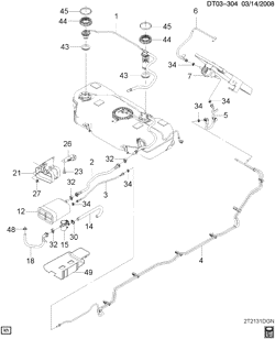 FUEL SYSTEM-EXHAUST-EMISSION SYSTEM Chevrolet Aveo 2009-2011 T VAPOR CANISTER & RELATED PARTS (LXV)