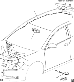 BODY MOUNTING-AIR CONDITIONING-AUDIO/ENTERTAINMENT Chevrolet Malibu 2009-2011 Z COMMUNICATION SYSTEM ONSTAR(UE1)