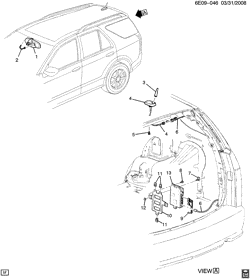 КРЕПЛЕНИЕ КУЗОВА-КОНДИЦИОНЕР-АУДИОСИСТЕМА Cadillac SRX 2007-2008 E COMMUNICATION SYSTEM ONSTAR(UE1)