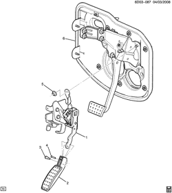 FUEL SYSTEM-EXHAUST-EMISSION SYSTEM Cadillac STS 2008-2009 DY29 ACCELERATOR CONTROL