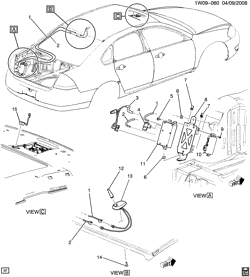 BODY MOUNTING-AIR CONDITIONING-AUDIO/ENTERTAINMENT Chevrolet Impala 2009-2010 W COMMUNICATION SYSTEM ONSTAR(UE1,EXC (U2K))
