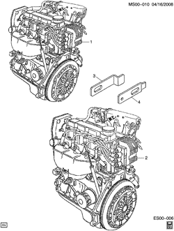 4-ЦИЛИНДРОВЫЙ ДВИГАТЕЛЬ Chevrolet Chevy 2009-2012 S ENGINE ASM & PARTIAL ENGINE