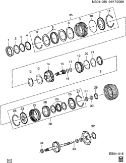 4-СКОРОСТНАЯ МЕХАНИЧЕСКАЯ КОРОБКА ПЕРЕДАЧ Chevrolet Chevy 2009-2012 S AUTOMATIC TRANSMISSION (ML4) PART 12. GEAR & SHAFT