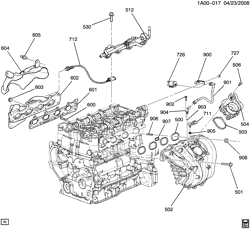 MOTOR 4 CILINDROS Chevrolet Cobalt 2005-2005 A ENGINE ASM-2.2L L4 PART 5 MANIFOLDS & FUEL RELATED PARTS (L61/2.2F)