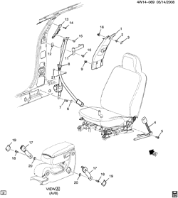 INTERIOR TRIM-FRONT SEAT TRIM-SEAT BELTS Buick LaCrosse/Allure 2005-2006 W19 SEAT BELTS/FRONT(2ND DES)