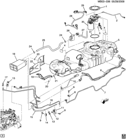 FUEL SYSTEM-EXHAUST-EMISSION SYSTEM Buick Rendezvous 2006-2007 B FUEL SUPPLY SYSTEM (LX9/3.5L)