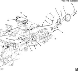 FUEL SYSTEM-EXHAUST-EMISSION SYSTEM Hummer H3T - 43 Bodystyle 2009-2010 N1(43) FUEL TANK FILLER PIPES & HOSES