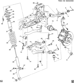 FRONT AXLE-FRONT SUSPENSION-STEERING-DIFFERENTIAL GEAR Lt Truck GMC Envoy XL (2WD) 2002-2007 ST SUSPENSION/FRONT