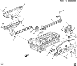 MOTOR 4 CILINDROS Saab 9-7X 2008-2009 T1 ENGINE ASM-4.2L L6 PART 5 MANIFOLDS AND FUEL RELATED PARTS (LL8/4.2S)