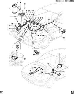 FUEL SYSTEM-EXHAUST-EMISSION SYSTEM Chevrolet Chevy 2009-2012 S VAPOR CANISTER & RELATED PARTS