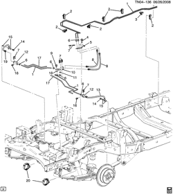 TRANSFER CASE Hummer H3T - 43 Bodystyle 2009-2010 N1(43) BRAKE LINES/REAR PART 2