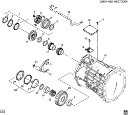 CAIXA TRANSFERÊNCIA Cadillac CTS Coupe 2011-2014 DN35-47-69 6-SPEED MANUAL TRANSMISSION PART 4 (MG9) 6TH & REVERSE GEARS