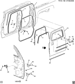 CAB AND BODY PARTS-WIPERS-MIRRORS-DOORS-TRIM-SEAT BELTS Hummer H3 SUV 2009-2010 N1(43) DOOR HARDWARE/SIDE FRONT PART 1