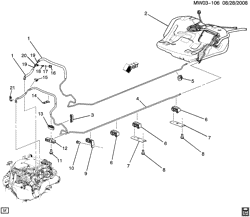 FUEL SYSTEM-EXHAUST-EMISSION SYSTEM Chevrolet Monte Carlo 2006-2006 W FUEL SUPPLY SYSTEM (LZE/3.5K,LZ4/3.5N,LZ9/3.9-1)