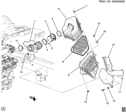 FUEL SYSTEM-EXHAUST-EMISSION SYSTEM Chevrolet Traverse (AWD) 2009-2010 RV1 AIR INTAKE SYSTEM (LLT/3.6D)