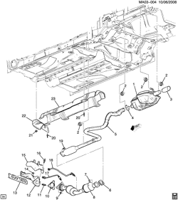FUEL SYSTEM-EXHAUST-EMISSION SYSTEM Chevrolet Cobalt 2007-2008 A EXHAUST SYSTEM (L61/2.2F)