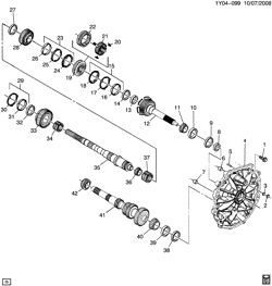 ТОРМОЗА Chevrolet Corvette 2008-2011 Y 6-SPEED MANUAL TRANSMISSION PART 2 GEARS & SHAFTS(MM6,EXC (KNP))