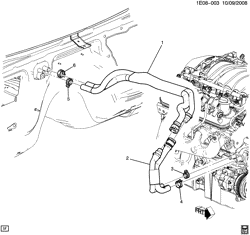 FRONT END SHEET METAL-HEATER-VEHICLE MAINTENANCE Chevrolet Camaro Coupe 2010-2010 ES HOSES & PIPES/HEATER (LS3/6.2W,L99/6.2J)(1ST DES)