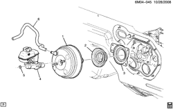 TRANSMISSÃO MANUAL 6 MARCHAS Cadillac STS 2009-2010 DW29 BRAKE BOOSTER & MASTER CYLINDER MOUNTING (LH2/4.6A)