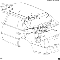 BODY MOUNTING-AIR CONDITIONING-AUDIO/ENTERTAINMENT Cadillac DTS 2006-2009 K VEHICLE INFORMATION SYSTEM (U3Q)