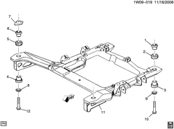 BODY MOUNTING-AIR CONDITIONING-AUDIO/ENTERTAINMENT Chevrolet Monte Carlo 2000-2001 W69 BODY MOUNTING