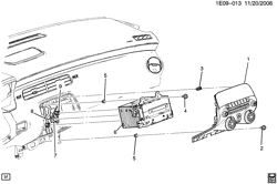 CONJUNTO DA CARROCERIA, CONDICIONADOR DE AR - ÁUDIO/ENTRETENIMENTO Chevrolet Camaro Coupe 2013-2015 EE,EF,ES37 RADIO MOUNTING (UYE)