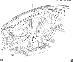 ACABAMENTO INTERNO - ACABAMENTO BANCO DIANTEIRO - CINTOS DE SEGURANÇA Chevrolet Camaro Coupe 2010-2015 EE,EF,ES37 INFLATABLE RESTRAINT SYSTEM/ROOF SIDE