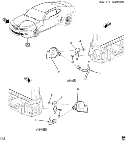 STARTER-GENERATOR-IGNITION-ELECTRICAL-LAMPS Chevrolet Camaro Coupe 2010-2015 EE,EF,ES HORN