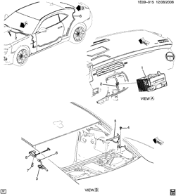 BODY MOUNTING-AIR CONDITIONING-AUDIO/ENTERTAINMENT Chevrolet Camaro Coupe 2010-2015 E37 ANTENNA/AUDIO(U77)