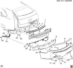 FRAMES-SPRINGS-SHOCKS-BUMPERS Cadillac CTS Wagon 2011-2014 DM,DN,DR35 BUMPER/REAR