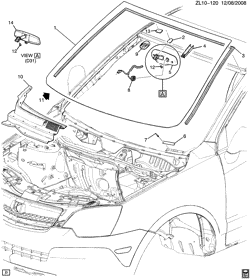 PARABRISA - LIMPADOR - ESPELHOS - PAINEL DE INSTRUMENTO - CONSOLE - PORTAS Chevrolet Captiva Sport (Canada and US) 2013-2015 L WINDSHIELD TRIM & HARDWARE