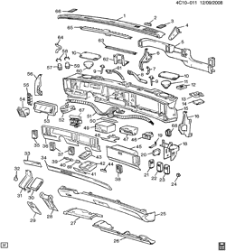 WINDSHIELD-WIPER-MIRRORS-INSTRUMENT PANEL-CONSOLE-DOORS Buick Electra 1991-1991 C INSTRUMENT PANEL