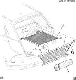 REAR SEAT TRIM-CARPET Chevrolet Captiva Sport (Canada and US) 2012-2015 L CARGO NET