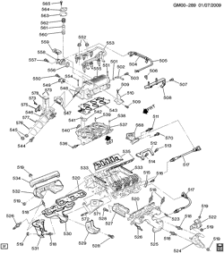 6-ЦИЛИНДРОВЫЙ ДВИГАТЕЛЬ Pontiac Firebird 1995-1998 F ENGINE ASM-3.8L V6 PART 5 MANIFOLDS & FUEL RELATED PARTS (L36/3.8K)