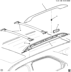BODY MOLDINGS-SHEET METAL-REAR COMPARTMENT HARDWARE-ROOF HARDWARE Chevrolet Equinox 2010-2014 L LUGGAGE CARRIER