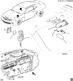 PARABRISA - LIMPADOR - ESPELHOS - PAINEL DE INSTRUMENTO - CONSOLE - PORTAS Chevrolet Camaro Coupe 2011-2011 EE,EF,ES ENTRY SYSTEM/KEYLESS REMOTE (1ST DES)